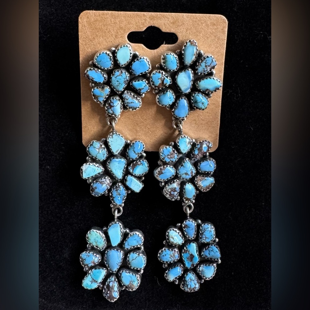 Golden Hills Turquoise Cluster Earrings